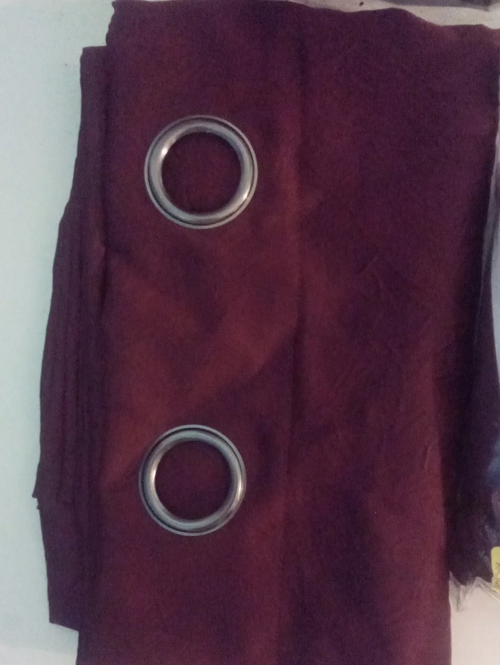 Burgundy Grommet Curtain Panel Pair Elegant Window Drapery New In Package $76